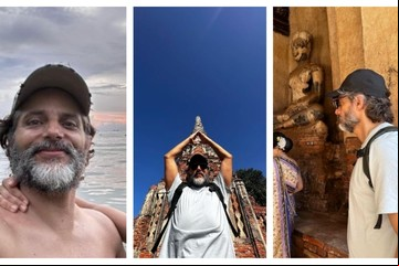 Las paradisíacas vacaciones de Joaquín Furriel en Tailandia: todas las fotos