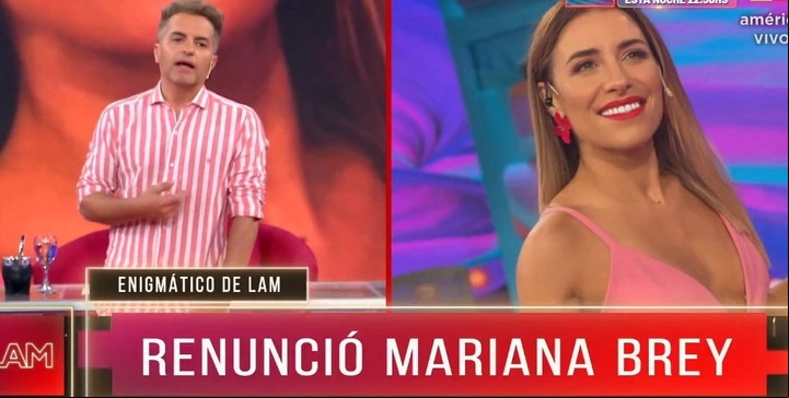 Ángel de Brito contó detalles de la renuncia de Mariana Brey a Argenzuela. Captura TV.