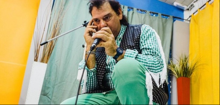 Fabián en uno de sus shows