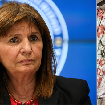 Colgaron un cartel con una amenaza a Patricia Bullrich: "Vamos a dejar negro a Rosario y Buenos Aires"