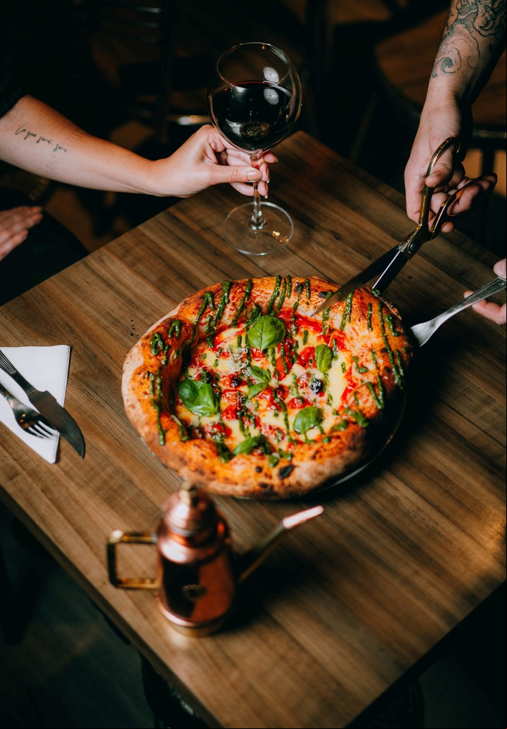 La pizza de Furore.