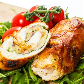 Arrollado de pollo con pata muslo