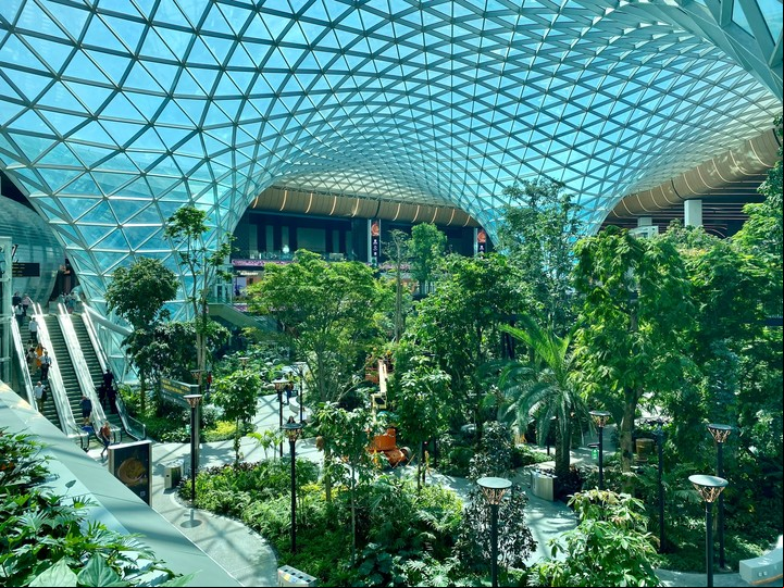 El jardín interno del Aeropuerto Hamad Doha, Qatar. Foto Shutterstock
