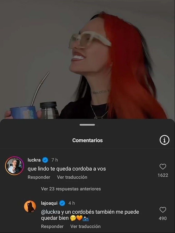 El pícaro ida y vuelta entre La Joaqui y Luck Ra. Instagram