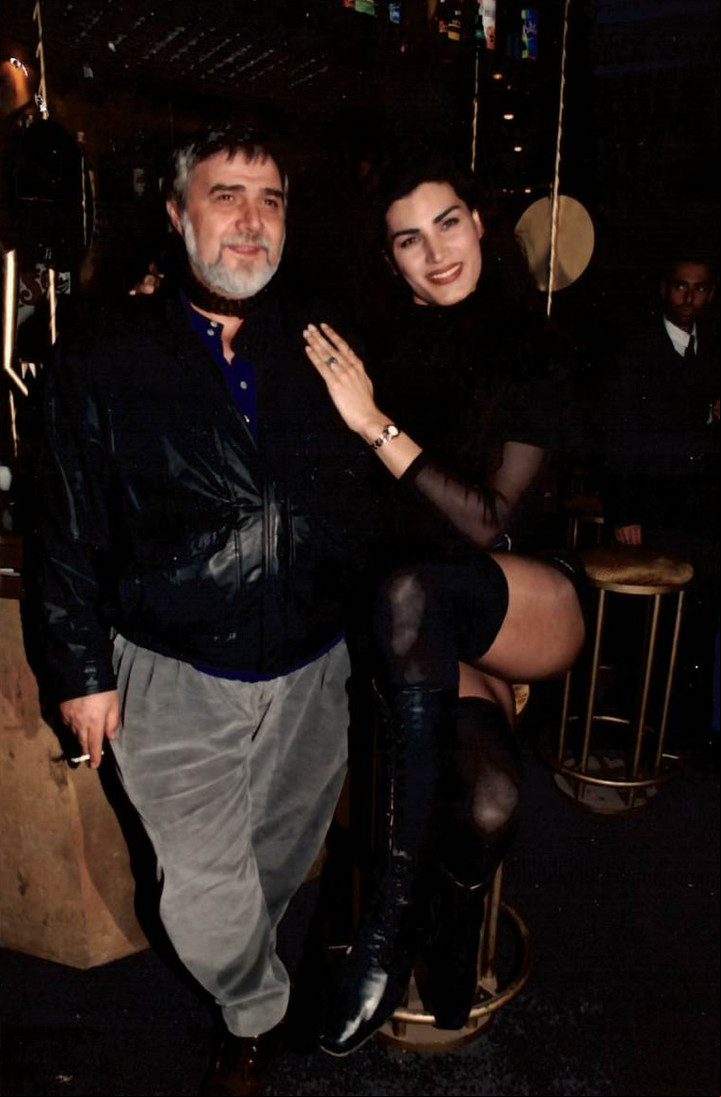 Cris Miró con Lino Patalano. Archivo Clarín.