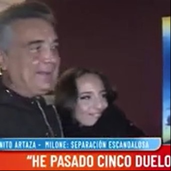 Nito Artaza se mostró abrazado a su nueva pareja y declaró: "Me gustaría vivir el amor de una manera más relajada y en paz"
