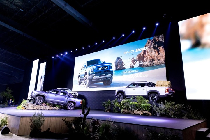 Lanzamiento global de la BYD Shark en México. Foto: Bloomberg