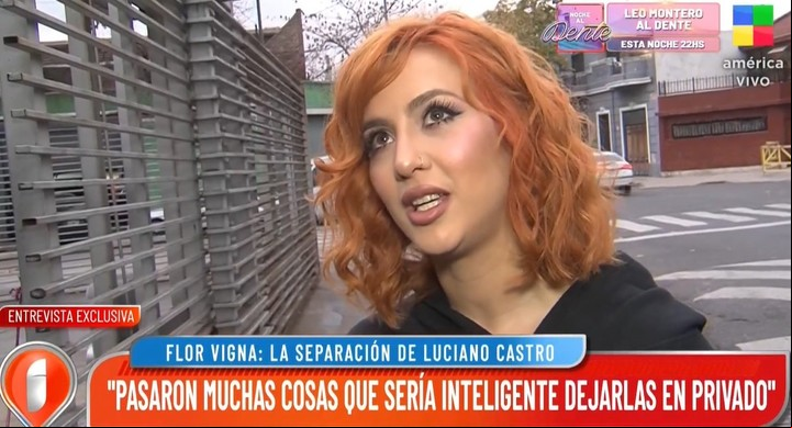 Flor Vigna: "Para mí, no hay que caerle nunca a la mina". Captura TV.
