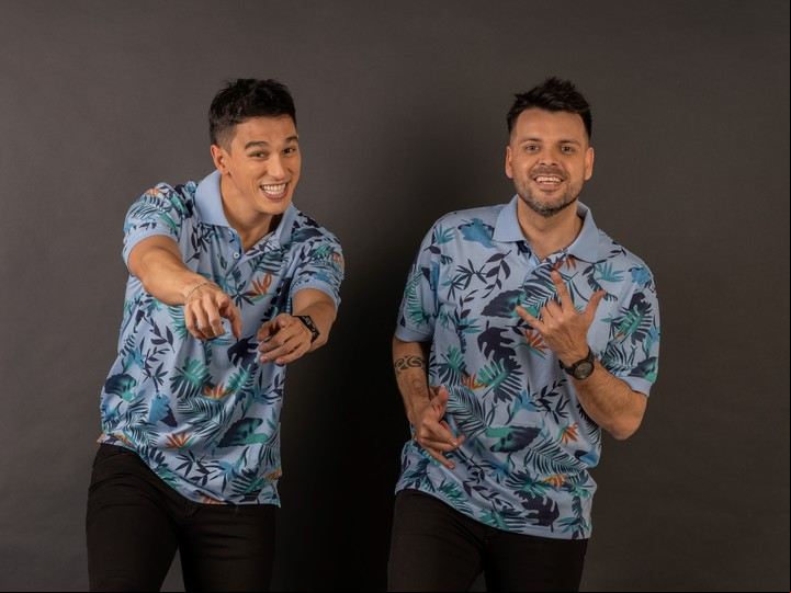 Nico Sattler y Facu "Chino" Herrera, del exitoso grupo de cuarteto Q'Lokura. Foto de prensa
