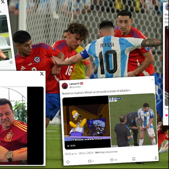 Los mejores memes de Argentina vs. Chile, por la Copa América: el mano a mano de Nico González, el gesto de Messi que asustó a todos y la espera de Garnacho en el banco