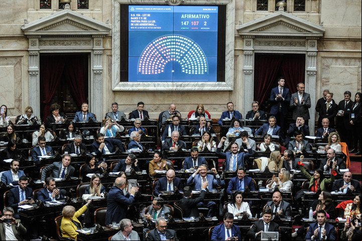 Tratamiento de la Ley Bases y paquete fiscal.
Foto Federico Lopez Claro