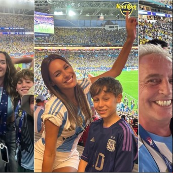 El festejo de los famosos tras la victoria de la Selección Argentina en la Copa América