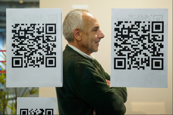 Jorge Zanabone, el hombre que trajo el Código QR a la Argentina. Foto: Maxi Failla