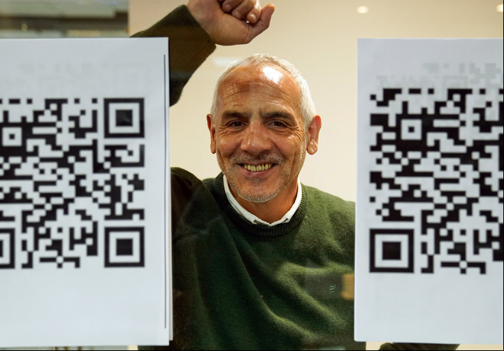 Jorge Zanabone impulsor del código QR en nuestro país. Foto Maxi Failla
