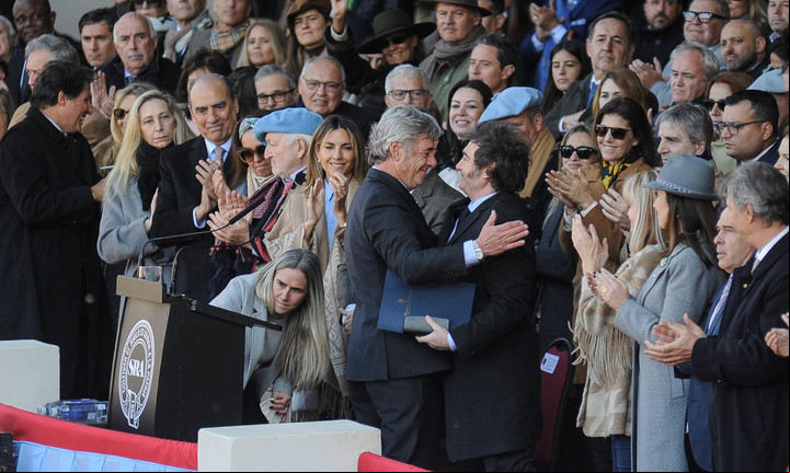 El discurso de Pino tuvo mucho contenido político, con mensajes enviados al Presidente.
Foto Federico Lopez Claro