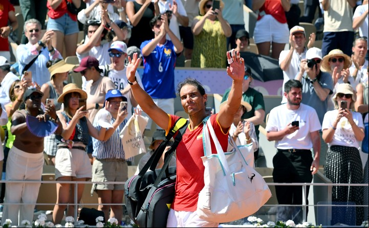 Nadal se despide de París, aunque todavía le queda el dobles.  ANSA/ETTORE FERRARI