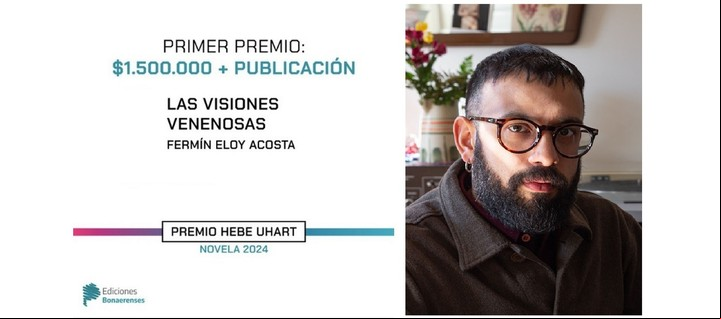 El escritor Fermín Eloy Acosta ganó el Premio Hebe Uhart de Novela.