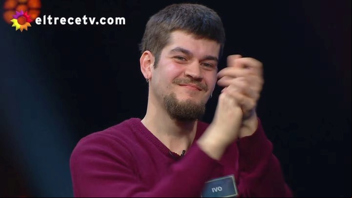 Ivo, el primer ganador de "The Floor". Captura TV.