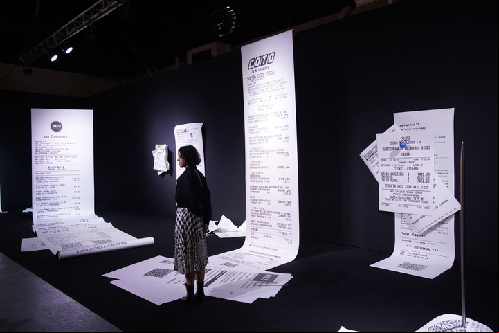Obra de Mimi Laquidara en el espacio Andreani, no nie se entra en arteba. La artista también tiene obra en la galería rosarina Diego Obligado. Fotos Ariel Grinberg
