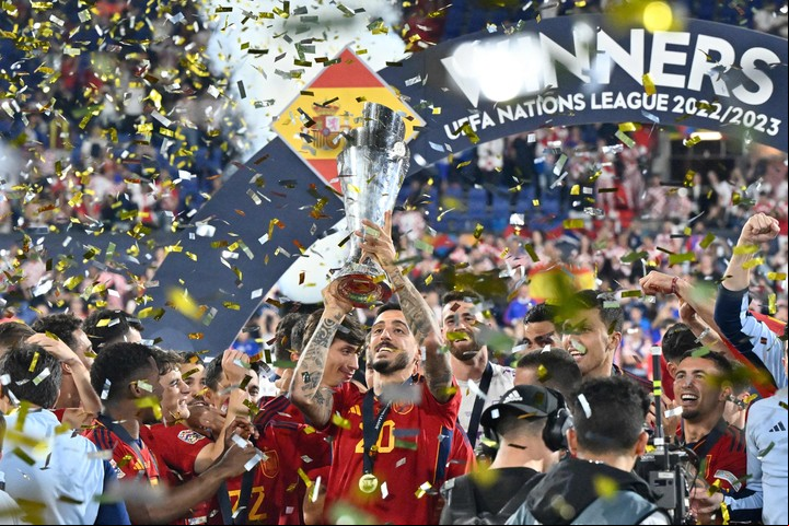 España, el vigente campeón de la UEFA Nations League.Foto: JOHN THYS / AFP