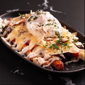 Zanahorias al horno con huevo poché 