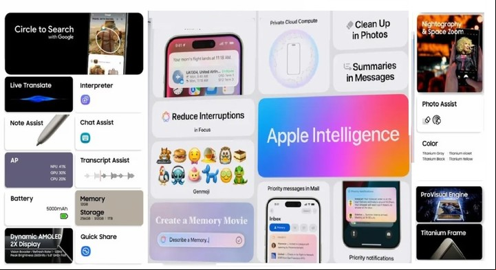 Apple Intelligence versus Galaxy AI
