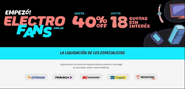 El evento de ofertas ya arrancó y sigue hasta el domingo. Imagen: Captura.