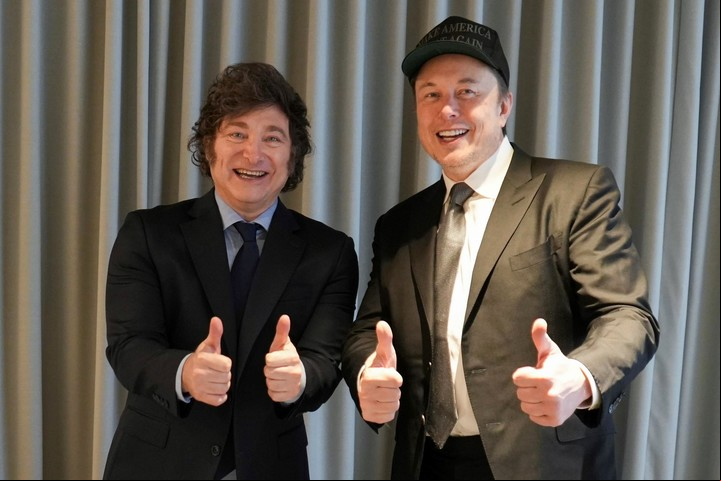 Javier Milei con Elon Musk.