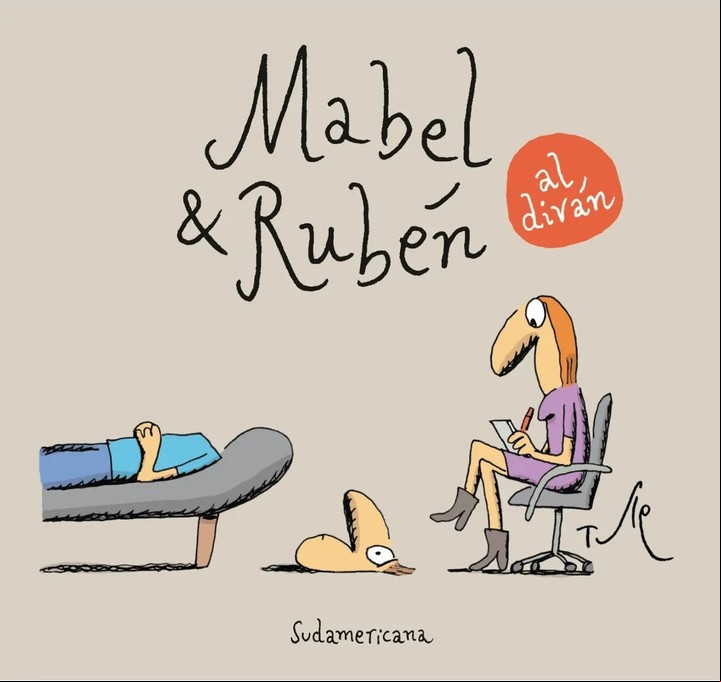 Mabel y Rubén al diván, de Tute (Sudamericana). Foto: gentileza editorial.