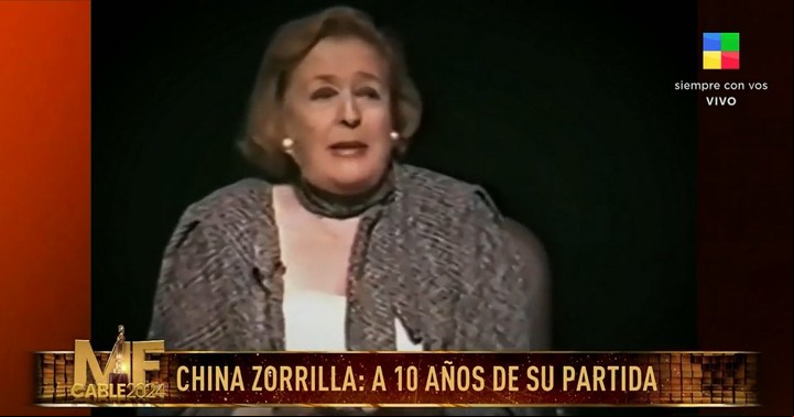 Triuto a China Zorrilla, a diez años de su muerte. Hubo ovación tras los tapes con sus trabajos.