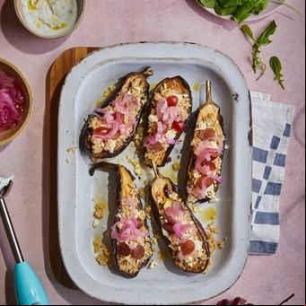 Berenjenas rellenas con quinoa