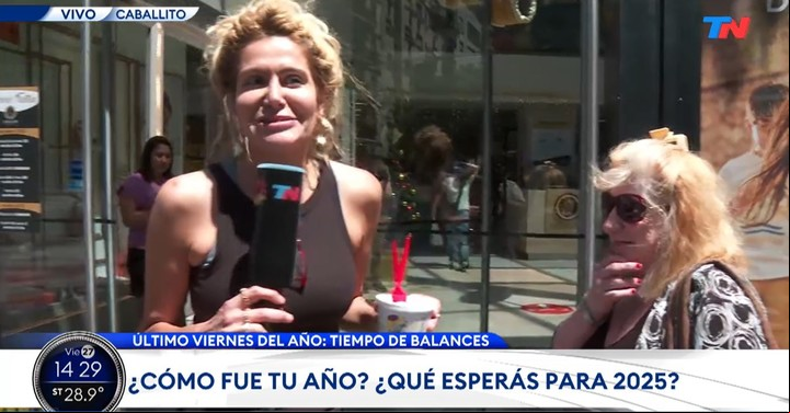 Giuliana Salguero no pudo ocultar su sorpresa al enterarse que su papá está de novio en vivo. | Foto: TN