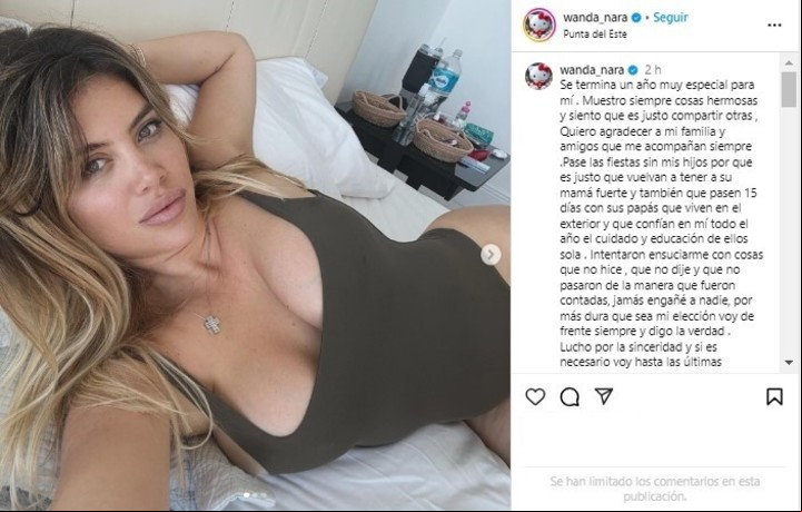 Wanda Nara despidió 2024 con una carta abierta repleta de indirectas para Mauro Icardi.
