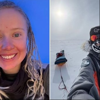 A los 21 años se convirtió en la persona más joven en llegar sola al Polo Sur