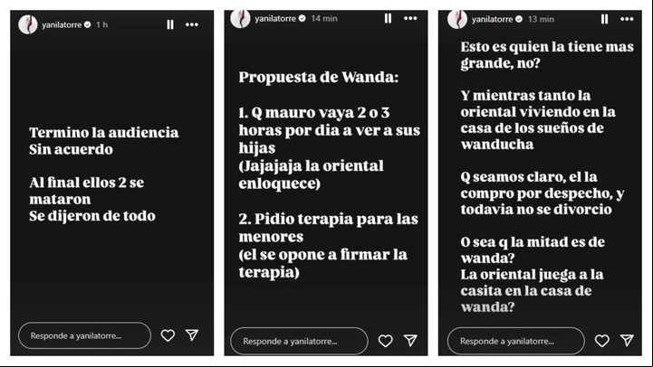 Yanina Latorre contó detalles de la audiencia. Instagram.