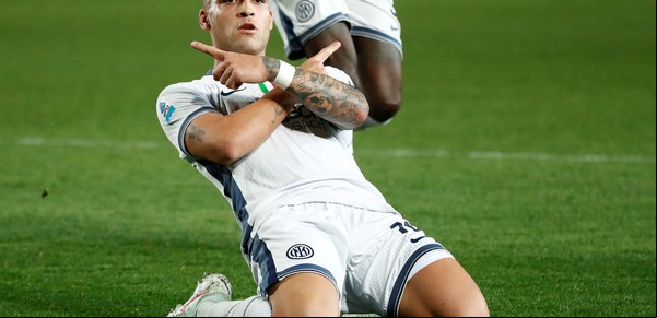 Zapatazo y asistencia de taco para Lautaro Martínez que alcanzó una marca histórica en la goleada de Inter a Lecce
