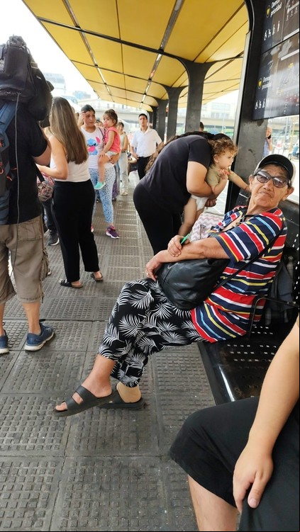 Antonina Guerrero, una usuaria del tren que tuvo que esperar más de lo habitual el colectivo.