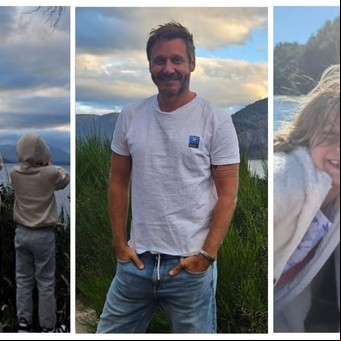 Alejado del escándalo del Wandagate, Benjamín Vicuña disfruta de sus hijos en un paisaje soñado