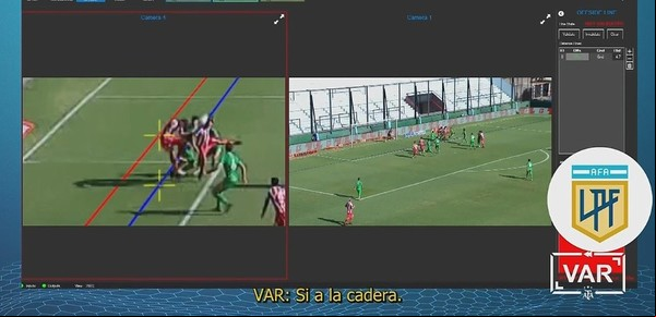 Difunden el audio del VAR y el árbitro Lobo Medina en el polémico gol de Barracas Central contra Banfield, tres días después y con un curioso trazado de las líneas