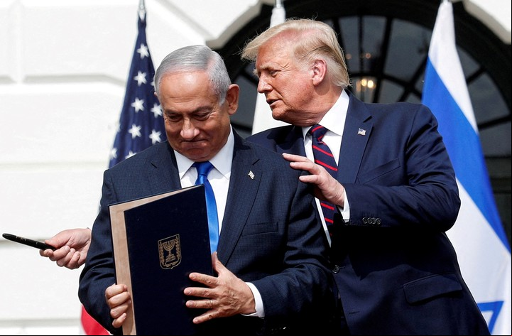 Benjamin Netanyahu y Donald Trump, en la Casa Blanca, en septiembre de 2020. Foto: REUTERS