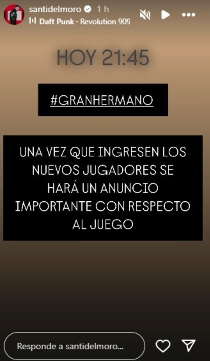 La historia que compartió Santiago del Moro. Foto: Instagram.