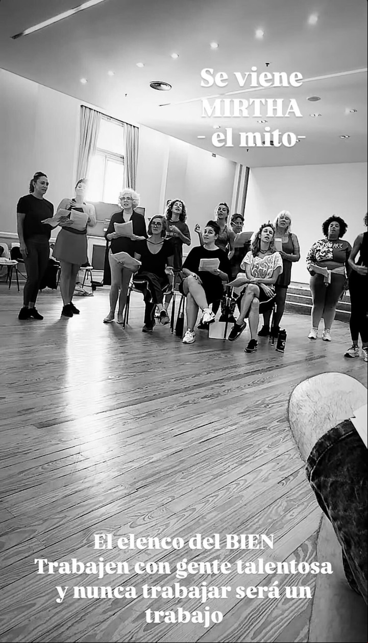 Las primeras imágenes del ensayo de la obra en homenaje a Mirtha Legrand. Foto: Instagram