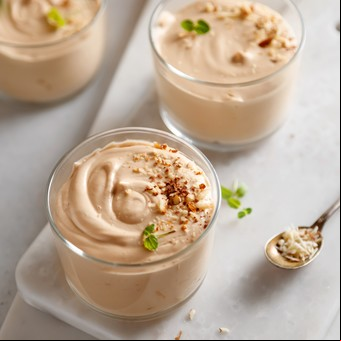Mousse de dulce de leche fácil