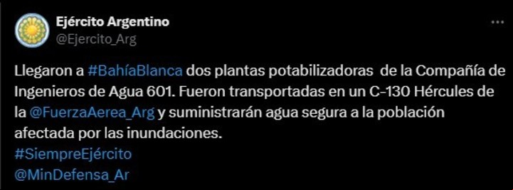 Posteo del ejército.