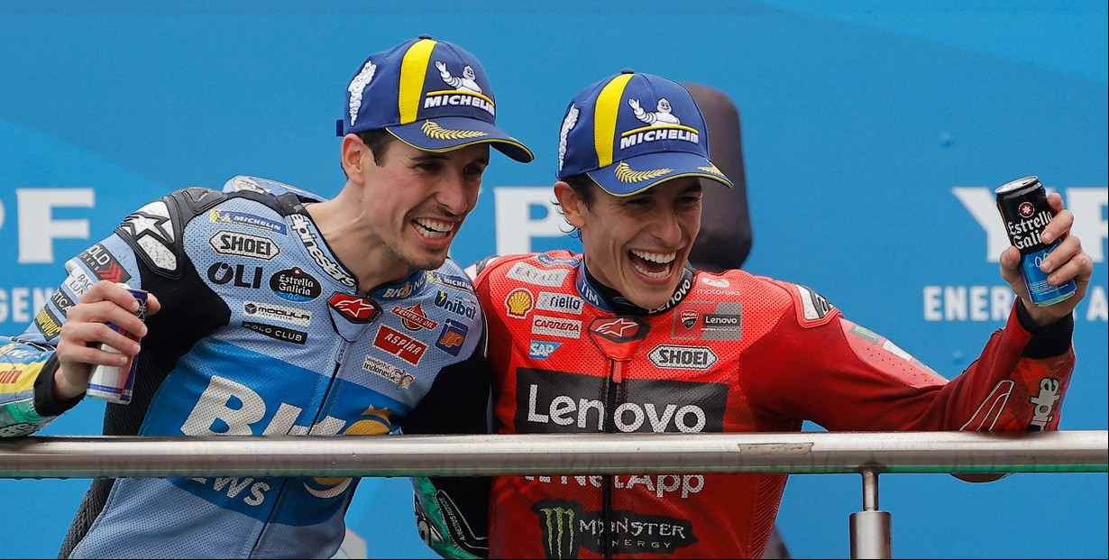 MotoGP: los hermanos Márquez se hicieron un festín y metieron un celebrado 1-2 en Termas de Río Hondo