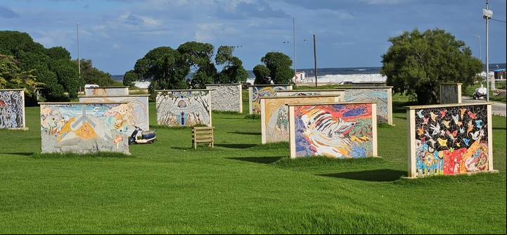 De la Bienal de arte de Miramar dedicada exclusivamente el Muralismo. Foto Cecilia Profetico