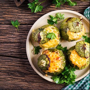 Zapallitos rellenos vegetarianos