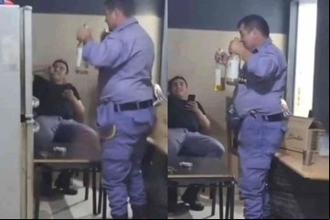 Escándalo en Chaco: grabaron a policías tomando alcohol en una comisaría y fueron suspendidos