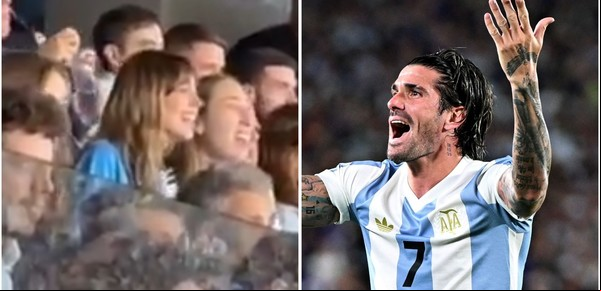 Tini Stoessel alentó a Rodrigo De Paul desde la tribuna y alimentó los rumores de reconciliación