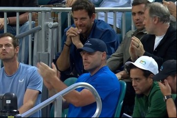 Juan Martín Del Potro sorprendió a Novak Djokovic: qué dijo el serbio tras ver al argentino sentado en su banco en el Masters 1000 de Miami